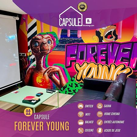 Capsule Forever Young - Jacuzzi - Sauna - Billard - Arcade De Jeux - Netflix & Home Cinema - Ping Pong Hastiere-par-dela 외부 사진