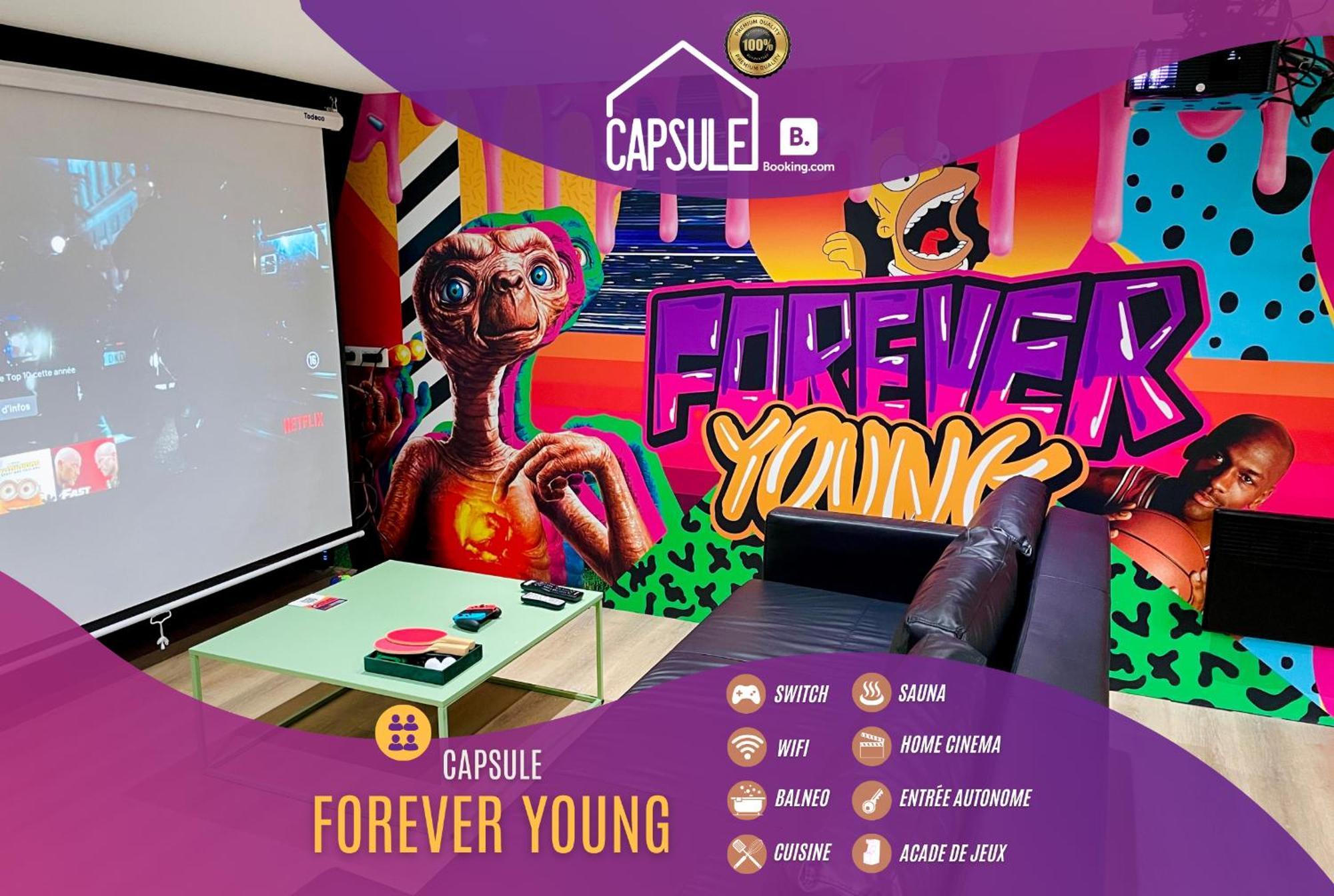 Capsule Forever Young - Jacuzzi - Sauna - Billard - Arcade De Jeux - Netflix & Home Cinema - Ping Pong Hastiere-par-dela 외부 사진